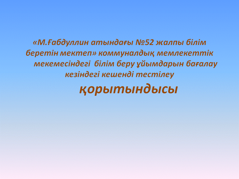 2023-2024ж. 4-сынып оқушыларын бағалау кезіндегі кешенді тестілеудің қорытындысы